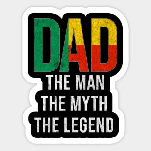 Beninese Dad The Man The Myth The Legend - Gift for  Beninese Dad With Roots From  Beninese Sticker